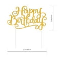 thumbnail image 2 of MLINS Golden Happy Birthday Cake Topper and Cupcake Decorations for Kids Party Decoration 50pcs Plastic, 2 of 8