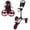 Black/Red, variant on MacGregor Golf Flat Fold 3 Wheel Golf Cart - Folds Completely Flat - Black/Red