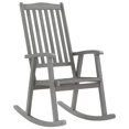 thumbnail image 2 of vidaXL Rocking Chair with Cushions Grey Solid Acacia Wood, 2 of 11