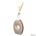 thumbnail image 5 of 19-Inch White and Gold Farmhouse Vase - Decorative Piece for Boho Kitchen, Bedroom Table, Home Office, Living Room or Shelf Decor - Large Vase for Console, Coffee Table, and Entryway Centerpieces, 5 of 8