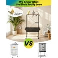 thumbnail image 4 of EDTara Large 64" Bird Cage With Play Center, Features Lockable Casters, Rotating Ring, Removable Tray, Perches, and Ladders for Indoor and Outdoor Use, 4 of 7