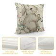 thumbnail image 4 of Qinduosi  Happy Easter Buffalo Plaid Rabbit Pink Throw Pillow Cover, Inch Eucalyptus Leaves Hello Spring Cushion Case Decoration for Sofa Couch Set of, 4 of 5