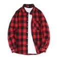 thumbnail image 3 of NominalSnug Mens Button Down Plaid Shirts Long Sleeve Tops Collared Casual Work Blouse Fall Outfits, 3 of 5
