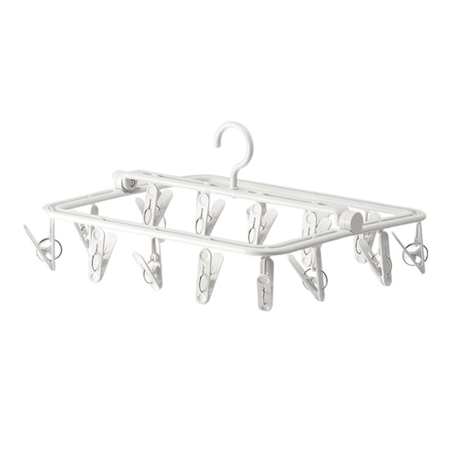 Tendederos de ropa Perchas de ropa interior portátiles plegables pequeñas Tendedero colgante con clips Percha pequeña para secar toallas Sujetadores EstiloB Baoblaze Bastidores de secado