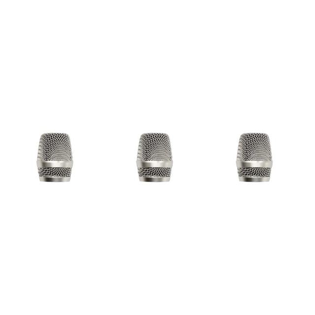 jesticaly Replacement Microphone Grille Portable Detachable Wired Wireless Mic Head Type 5 Silver 3Set