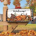 thumbnail image 2 of Fall Mailbox Covers Magnetic Pumpkin Outdoor Decorations Welcome Mailbox Wraps Floral Post Letter Box Cover Garden Decor Standard Size 18" X 21", 2 of 6