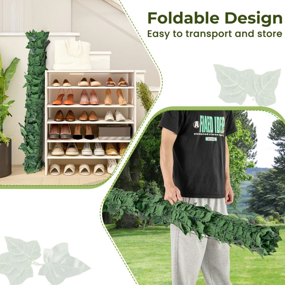 Barara King Artificial Plant, Tall Fake Plant, Indoor Home Décor, 120 x 40 Inch Artificial Ivy Privacy Fence
