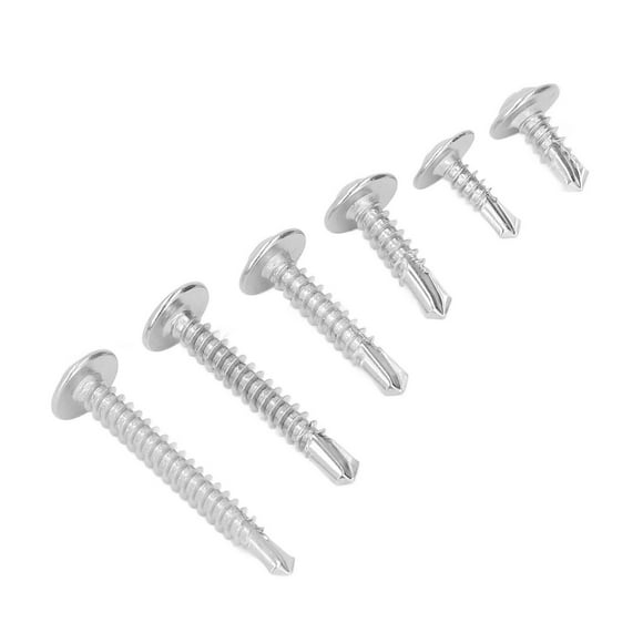 Round Screws, Self Drilling Screw 101Pcs Wide Application 6 Sizes M4.8 For Woodworking