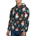 thumbnail image 3 of Wukai Cute Santa Claus Gift Print Men Hoodies Fleece Sweatshirts Long Sleeve Sweaters Pullover Fall Outfits Winter Clothes-4X-Large, 3 of 7