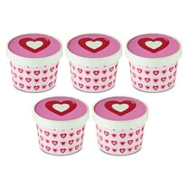 Heart Treat Cups with Lids, Multicolor, 5 Count, Valentine's Day by Way To Celebrate