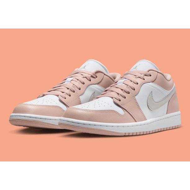 Ni - ke Ni - ke Air Jordan 1 Low White Light Bone DC0774-120 Women's Size 7.5
