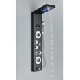 thumbnail image 3 of Zamery LED Waterfall Shower Panel LED Shower Head Full Body Shower Head Hand Jets Bathtub Faucet Shower Tower System Stainless Steel, Black, 3 of 9