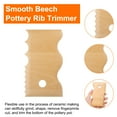 thumbnail image 4 of Uxcell Pottery Ribs Trimming Tools Pottery Profile Various Wave Design Tool Beech for Carving Ceramics Clay, 4 of 6