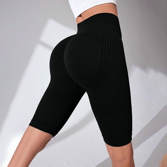 Anti Cellulite Compression 3D Leggings for Women Butt Lifting Tummy Control Gym Yoga Pants Black XL