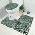 thumbnail image 2 of Green and Dark Green Giraffe Pattern Bathroom Rugs Sets 3 Piece,Toilet Cover Set,Absorbent Non Slip Bathroom Mats Sets with U-Shaped Contour Rug Toilet Rug Set, 2 of 5