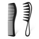 thumbnail image 1 of peines negros de dientes anchos para cabello grueso, rizado, húmedo y ondulado., 1 of 5