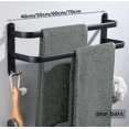 thumbnail image 2 of Yougang Bathroom Towel Racks, Black Wall Mounted Towel Bars For Shower And Kitchen, Waterproof Door Bars With Double Hook-SHUNJING, 2 of 5
