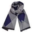 thumbnail image 2 of Bufanda larga suave y cálida con flecos y borlas a cuadros para hombre de invierno, 2 of 3