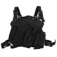 thumbnail image 1 of Oblique Two Way Radio Harness Adjustable Walkie Talkie Chest Bag Pocket for Military Hospitals Restaurants, 1 of 4