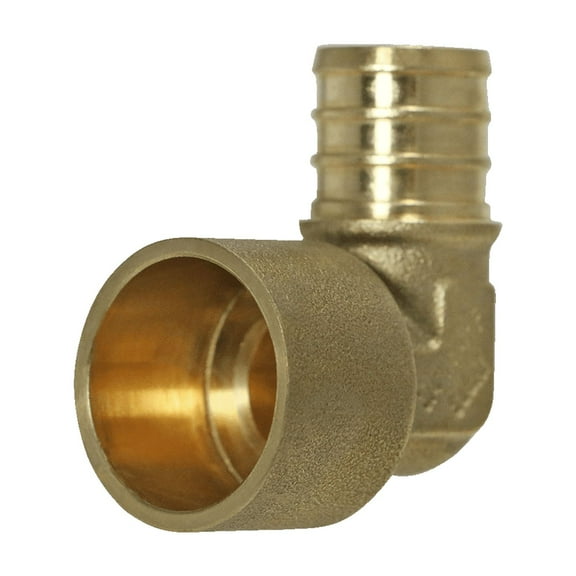 5 Pcs XFITTING Pex 3/4 Inch x 3/4 Inch Female Sweat 90 Degree Elbow Adapter, 25-3-8=5X