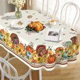 thumbnail image 2 of Oval Thanksgiving Tablecloth 54x72In,Autumn Harvest Pumpkin Sunflower Fruit Turkey Tablecloth,Polyester Waterproof Wrinkle-Resistant Durable Table Cloth for Fall,Thanksgiving Home Decor, 2 of 6