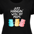 thumbnail image 4 of Inktastic Easter Hangin' with My Peeps Women's Plus Size T-Shirt, 4 of 5