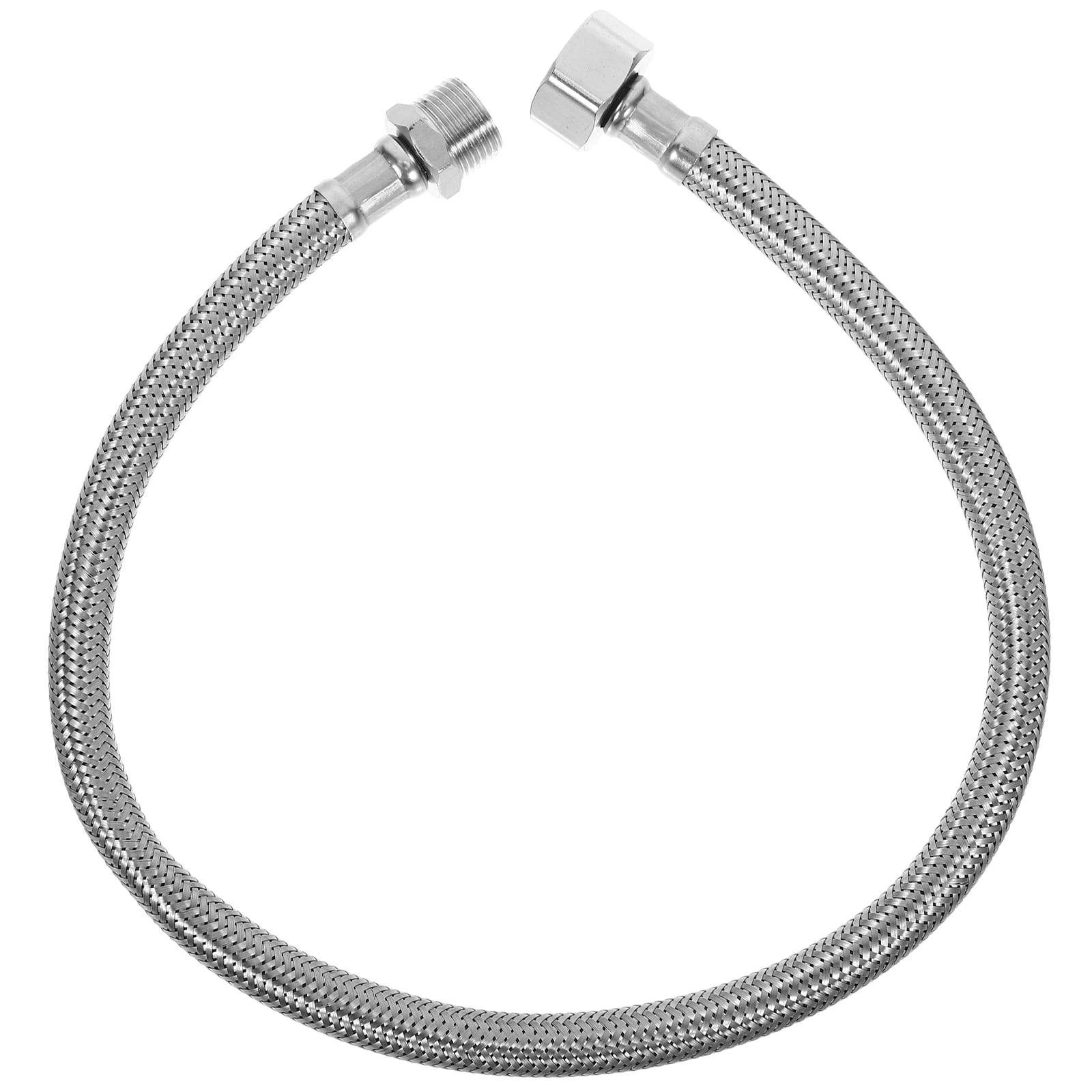 FOMIYES Flexible Toilet Hose Stainless Steel Braided Hose Toilet Water Supply Line 3/8 Inch To 1/2inch