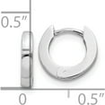 thumbnail image 5 of 14K White Gold Polished Round Hinged Hoop Earrings (6 X 2) Made In India xy191, 5 of 6