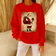 thumbnail image 5 of Craaazy Christmas Sweatshirts for Women Loose Long Sleeve Graphic Santa Claus Print Xmas Shirts Gifts, 5 of 8