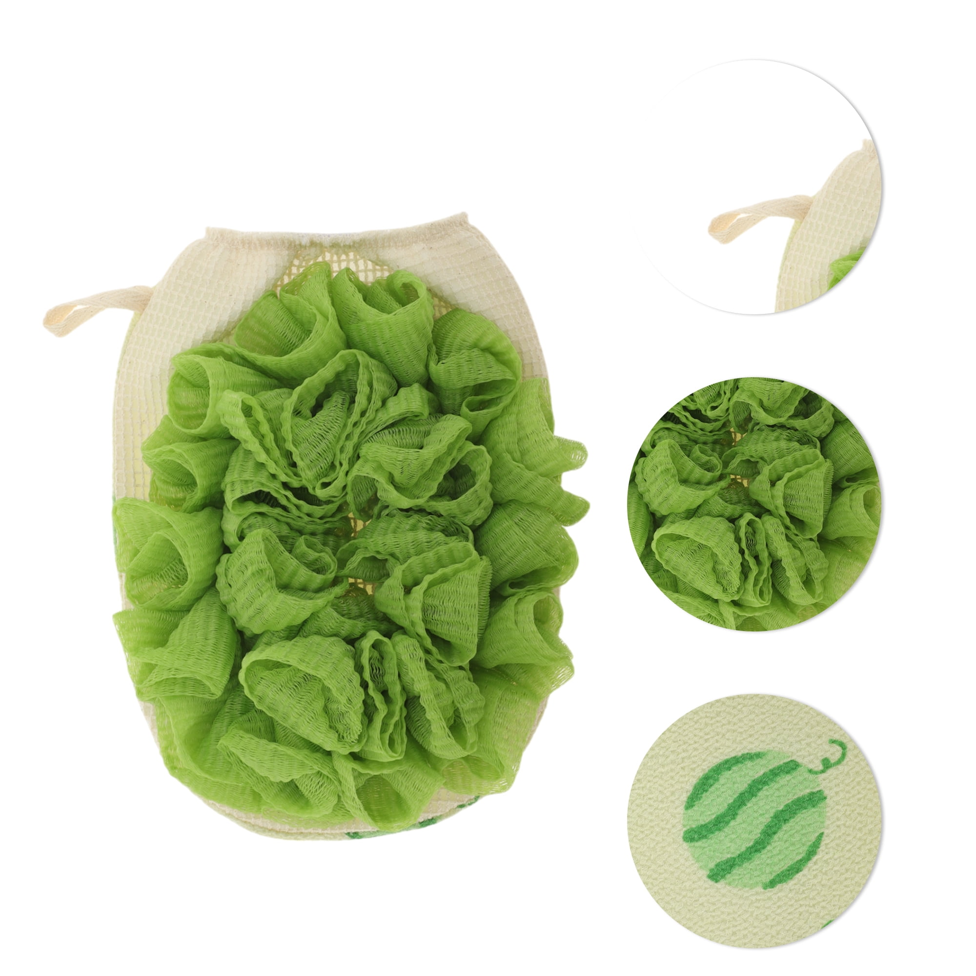Unique Bargains Shower Gloves 7.48"x5.51" 1 Pc Green