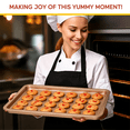 thumbnail image 4 of 3pcs Commercial Quality Baking Sheet Pan Set, Carbon Steel Cookie Sheet, Warp Resistant Baker's Half Sheet Pan, Cookie Tray Pans for Baking, Roasting Dishwasher Safe gold, 4 of 7