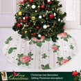 thumbnail image 6 of FMSHPON Beautiful Roses Xmas Christmas Tree Skirt Stand Mat for Holiday Party Decoration Indoor Outdoor 36 inches, 6 of 6