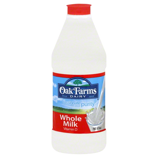 Oak Farms Whole Milk, 1 pt