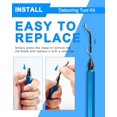 thumbnail image 4 of Deburring Tool Set with Metal Handle Hand Deburrer with 10 BS1010 HSS Replacement Blades 360° Rotary Deburring Tool for Metal Plastic 3D Printing Aluminium & PVC, 4 of 5