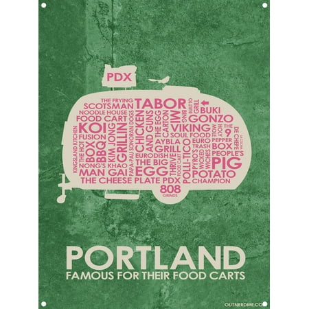 Portland, Oregon's Famous Food Carts Metal Art Print by Stephen Poon (9