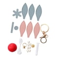 thumbnail image 2 of Rongfmy DIY Sewing Keychain Kit Colorful Car Key Chain Party Favors Bag Charm Making Blue and Pink, 2 of 9