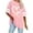 Pink, variant on Women's Hearts Printed Oversized T-shirts Striped Short Sleeve Crew Neck Casual Summer Baggy Tee Shirt Tshirts (XL, Khaki)