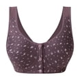 thumbnail image 2 of Lixiuxyad Comfortable Wireless Bra For Mature Women Front Closure Vest Style Plus Size Soft Cup Bra For Everyday Wear,Bras for Women Purple 46, 2 of 7