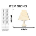 thumbnail image 2 of Unfinished Wood Tiered Cake Shape - Craft - up to 46" 18" / 1/4", 2 of 5