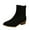 Black, variant on Bmisegm Lace up Boots for Women Flat Ladies Fashion Solid Color Suede Pointed Side Zipper Thick Heel Short Boots Boots for Women Brown 8
