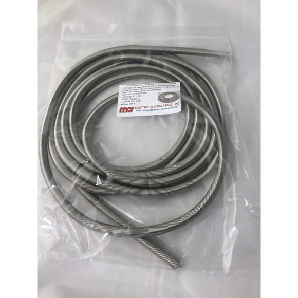 Mor Electric Heating 21 Gauge 10ft Nichrome Open Coil Wire - .25 Inch ID - Silver
