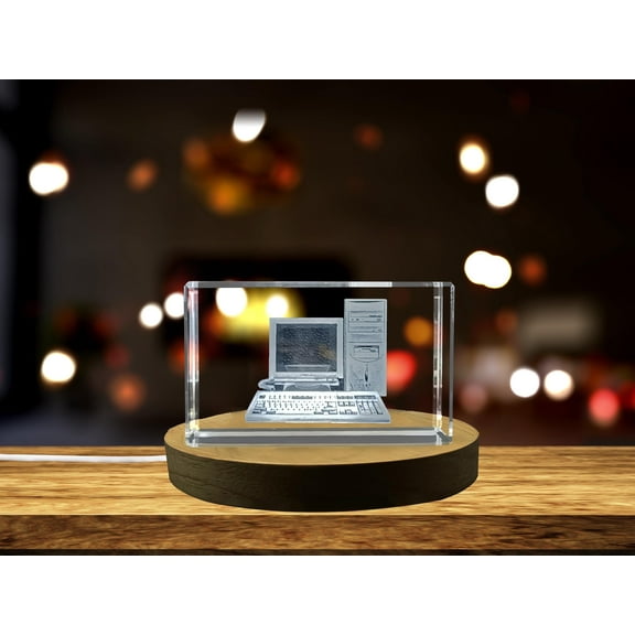 Desktop | Technology Collection 3D Engraved Crystal