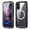 Black, variant on Feishell Waterproof Case for iPhone 17,Built in Magnets for MagSafe Charger,Shockproof Full Body Protection Dustproof Snowproof Heavy Duty Rugged Magnetic Phone Cover,Blue