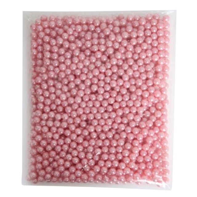 Perlas para brochas de maquillaje, multiusos, para guardar maquillaje, decoración de cosméticos, 1 paquete de perlas rosas (aprox. 250 g/8,8 oz)