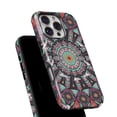thumbnail image 6 of DesignSkinz Scratch-Resistant Hard Slim Case Compatible with iPhone 12 Mini (Compatible with MagSafe) - Mirrored Coral and Colored Vector Aztec Pattern, 6 of 9