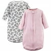 Hudson Baby Infant Girl Cotton Long-Sleeve Wearable Sleeping Bag, Sack, Blanket, Toile, 3-9 Months