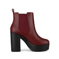 thumbnail image 3 of Unique Bargains Women's Platform Chunky High Heels Chelsea Ankle Boots, 3 of 7