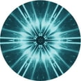 thumbnail image 1 of Ahgly Company Tapis Rond Lavable en Machine Intérieur Transitionnel Moyen Vert Sarcelle, 3 Pieds Rond, 1 of 7