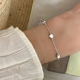 thumbnail image 6 of Women Bracelet Adjustable Sweet Elegant Bright Luster All Match Decoration Gifts Love Heart Chain Bracelet Party Charm Jewelry for Girlfriends-Silver, 6 of 8