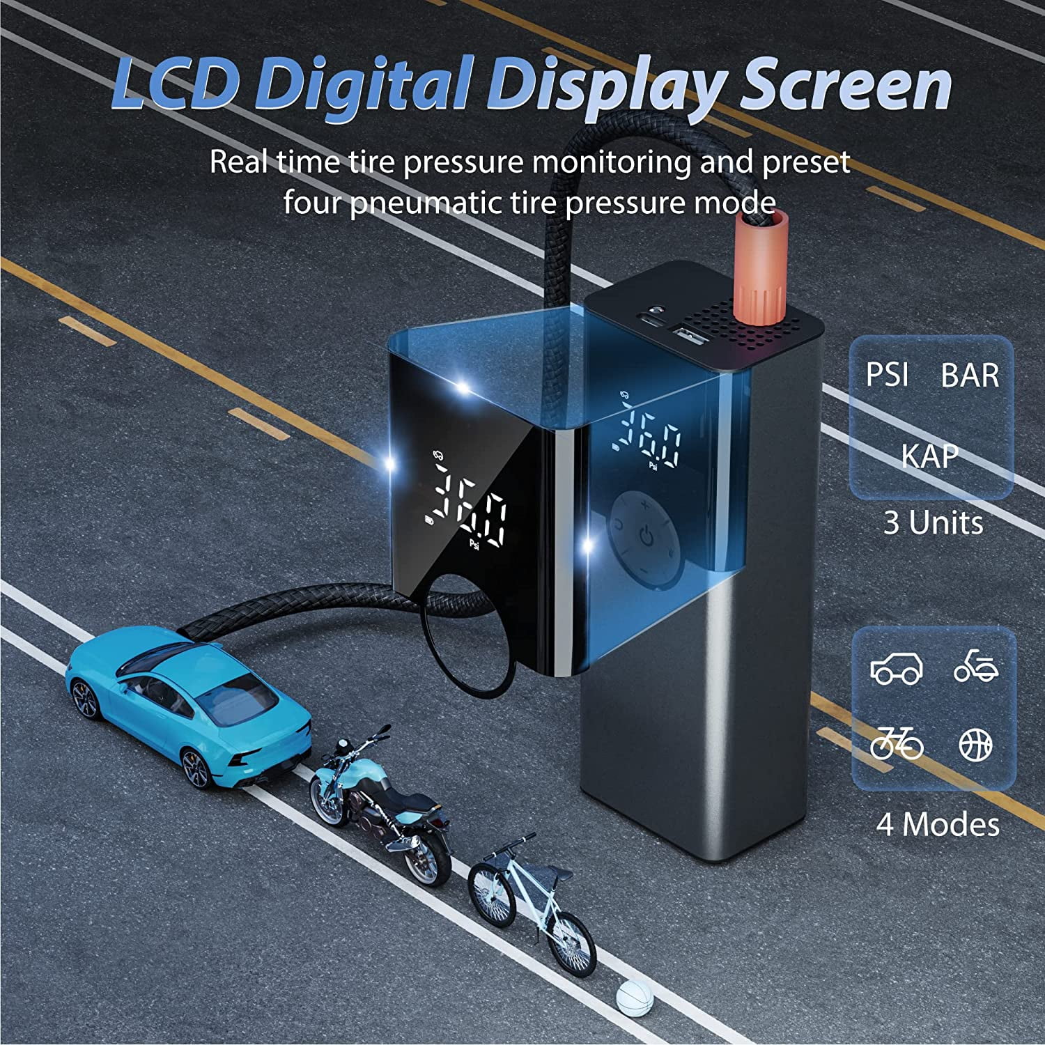 Buy TGBOX Tire Inflator ,6000mAh Reachargeable Portable Air Compressor